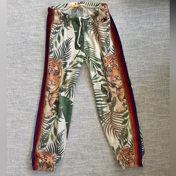women’s VELVET TIGER AVIATOR NATION JOGGER SWEATPANTS, Size L - Picture 2 of 8